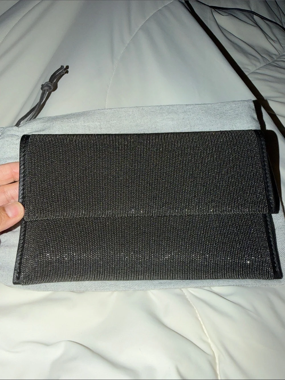 Brunello Cucinelli minoli clutch with thin chain
